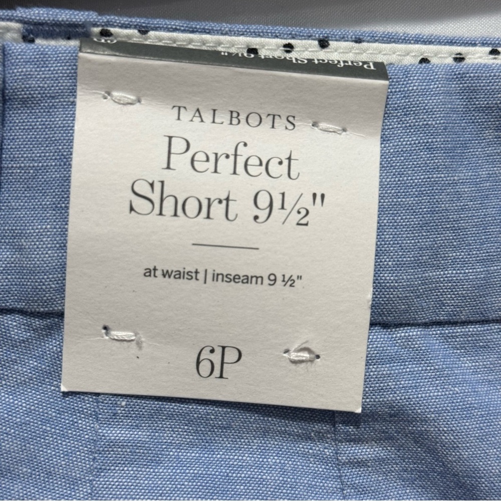 Talbots‎ Perfect Short 9.5 Inch Inseam Chambray Lightweight Stretch 6P Petite - Picture 9 of 10